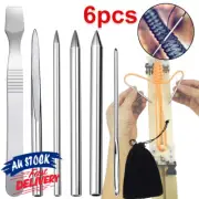 6PK Fid Lacing Stainless Steel Tool Set Stitching Needles Paracord Bracelet