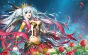Anime cleavage vampires girls panties big pointy Playmat Gaming Mat Desk