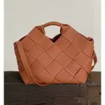 最新WOVEN BASKET GINGHAM BAG 編織包 菜籃子 手提包 購物袋 38*20*18CM