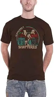 [Rock Off officially licensed products] The Rolling Stones T Shirt Some Girls Shattered Band Logo Official Mens Brown XXL