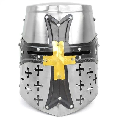 Medieval Templar Crusader Knight Armor Helmet | Greek Roman Spartan Armour Acces