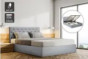 Shangri-La Newport Gas Lift Bed Frame (Pewter Grey)