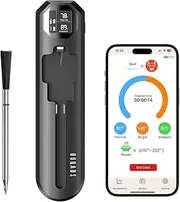 [DOQAUS] Bluetooth Wireless Meat Thermometer with LCD Display - 800FT Remote Range Smart Wireless Thermometers with App - Your Perfect Cooking Companion for BBQ, Grill, and Oven