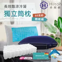 在飛比找momo購物網優惠-【Hilton 希爾頓】夏威夷。冷凝酷涼系列午夜藍獨立筒枕(