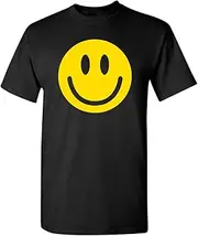 Smile Face Emoticons Novelty Graphic Sarcastic Happy Face Humor Funny T Shirt