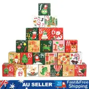 24Pcs DIY Christmas Advent Calendar Boxes 24 Days Countdown Calendar Gift Boxes