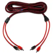 DS18 12 ft 2 Channel RCA Cable Shielded Twisted Audio Signal Wire Interconnecter