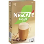 Nescafe Hazelnut Latte Coffee Sachets 10 pack
