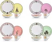 Disney Princess 16-Piece Dinnerware Set | Merida, Pocahontas, Moana, Snow White