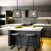 Eaton Pendant Retro Clear Glass E27 1 Light oriel Lighting - SL64901BK, SL64902BK