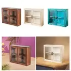 Wooden Storage Cabinet Display Cabinet Holder Perfume Cosmetics Shelf 2 Layer