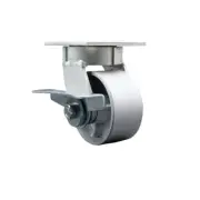 4 Inch Kingpinless Semi Steel Wheel Swivel Caster with Brake Service Caster