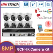 Hikvision 8CH 4K AcuSense Security System 8MP Dual Light ColorVu+IR Camera MIC