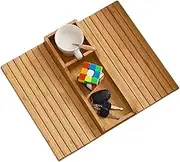 Sofa Arm Tray, Foldable Sofa Table Hack Caddy, Couch Arm Tray Table with Coffee Cup Holder for Drinks, Phone, Remote Control