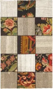 Vintage Hand Woven Carpet 3'8" x 6'2" Traditional Wool Kilim Rug