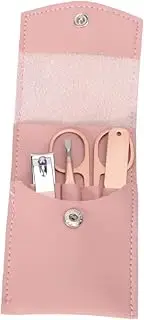 HONMEET Elegant Rose Gold Nail Scissors Kit 4-piece Set Clipper File Tweezer Scissors for Home Travel
