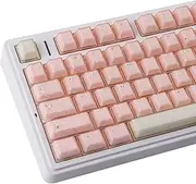 Sunzit Pink Keycaps,166 Keys PBT Custom Translucent Keycaps,Cherry Profile Crystal Jelly Keycap Set,Cute Shine Through Keyboard Key caps for Mechanical Keyboards