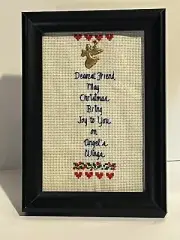 finished cross stitch Christmas Angel