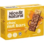 Nice & Natural Nut Bars Honeycomb With Milk Choc Multipack Snacks 6 pack