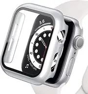 Compatible for Apple Watch 45mm 41mm Screen Protector, Hard PC Case with HD Tempered Glass Screen Protector Women Men Protective Watch Cover for iWatch Series 8/7 45mm 41mm