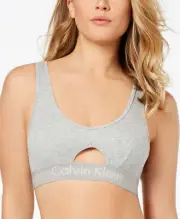 Calvin Klein Body Keyhole Bralette QF4507 Gray S NWT! $28