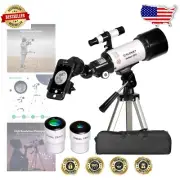 Compact Astronomical Telescope: 16x-120x Magnification for Beginners & Families