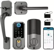 HORNBILL WiFi Smart Deadbolt Lock with Handle: Hornbill Keyless Entry Front Door