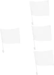 BESPORTBLE 4pcs Blank Car Flag for Heat Transfer Double-sided Decor Flag Versatile Ornament for Easy to Install and Remove Quality Material