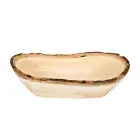 Handcrafted Mango Tree Wood with Bark Rim Large Oval-Shaped Serving Bowl