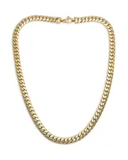 Alberto Amati 14K Yellow Gold Herringbone Curb Link Necklace, 18