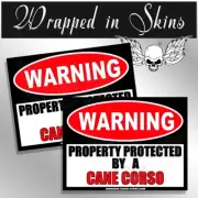 Cane Corso Guard Dog Warning Sticker 6" Beware of Dog Style Decals Yard or Home