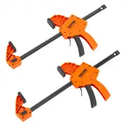 VEVOR Bar Clamps for Woodworking, 2-Pack 304.8 mm One-Handed Clamp/Spreader, Quick-Change F Clamp with 300 lbs Load Limit, High-strength Plastic and C