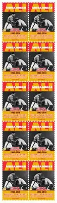MUHAMMAD ALI v JERRY QUARRY 1972 BOXING GREAT STRIP OF 10 MINT VIGNETTE STAMPS
