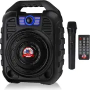 Máquina De Karaoke Con Luces Altavoz Bluetooth Micrófono Inalámbrico Nuevo 2022