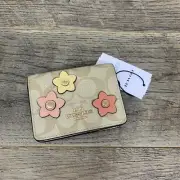 Coach Mini Wallet On A Chain In Signature Canvas with Floral Applique — New