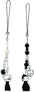 [XLMCWT] Cute Phone Charms Anime Gojo Geto Inspired Phone Charms Keychain Y2k Star Heart Goldfish Phone Charms Straps Keychains