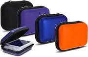 Pvieked 4 PCS Travel Cards Hard Case, Card Case Compatible with MTG, Portable, Sturdy, Zipper Opening, 4 Compartments, Waterproof, 11.5 x 8 x 4 cm / 4.5 x 3.15 x 1.57 inch
