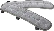 DOITOOL 1 Pair Armrest Covers for Chairs Elastic Band Protective Handle Cloths for Comfort Support for Gaming Office and Wheelchairs Grey Crystal Velvet