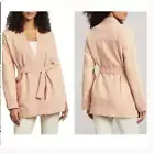 Faherty Hidden Hills Organic Cotton Tie Front Sweater Jacket Size Large NWT