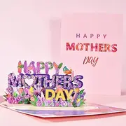 Kvadouly 1 PCS Mothers Day Card, 3D Pop-Up Mother's Day Card with Envelope – Elegant Greeting Card for Mom, Mother-in-law – Ideal for Mothers Day, Birthdays, and Special Occasions