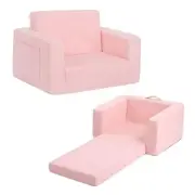 2-in-1 Kids Sofa Chair, Convertible Toddler Chair Flip Out Children Sofa
