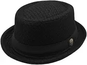 [RONGXG] Mesh Fedora Hats for Men Women Summer Panama Jazz Hat Roll Brim Bucket Classic Foldable Trilby Cap
