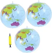 1 Set Inflatable Globe Blow up Globe Ball Teaching Globe for for Learning Party Favor Globe Beach Playing Globe Summer Pool Globe Beach Playing Earth