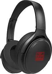 Psyc Wave RX Wireless Bluetooth Headphones Over Ear Stereo Hi-Fi High Efficiency Headset Wired Headphones CVC 6.0 Hands Free Built-in Microphone for Mobiles, TV & Travel, Black