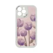 P43 Oil Painting Flower Smartphone Case Anti-fall Cover for Iphone 14 Pro