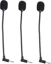 LIGIGWASH 3pcs Portable Microphone Set for Phones Computers Straight Cutting Design Mono Stereo Channels Durable Construction for Home Office The Go Use