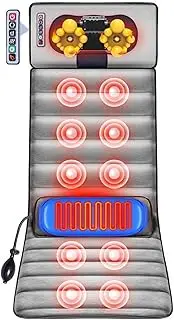 Multi-Functional Neck and Back Massage Cushion with Infrared Heating - 9 Modes and 9 Intensity Levels for Targeted Relief, Foldable Electric Seat Cushion for Comfort and Convenience