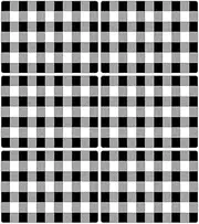OBUSATT Black and White Plastic Placemats Set of 6 Check Plaid Table Mats Black Buffalo Plaid Place Mats Wipe Clean Washable Table Placemats for Indoor Outdoor Heat Resistant Kitchen Dining Table