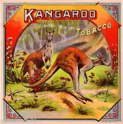 Petersburg, Virginia Kangaroo Australia Tobacco Crate Box Label Art Poster Print