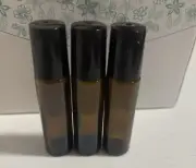 18 Pk, Amber, 10 ml Glass Roll-on Bottles , Stainless Steel Roller + Tools